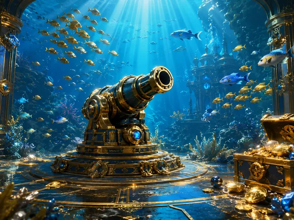 Colorful ocean scene from a JL4 fishing game